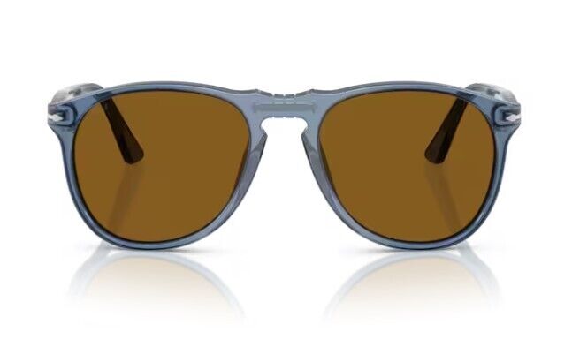 Persol 0PO9649S 121833 Transparent Navy / Crystal brown Oval Men's Sunglasses