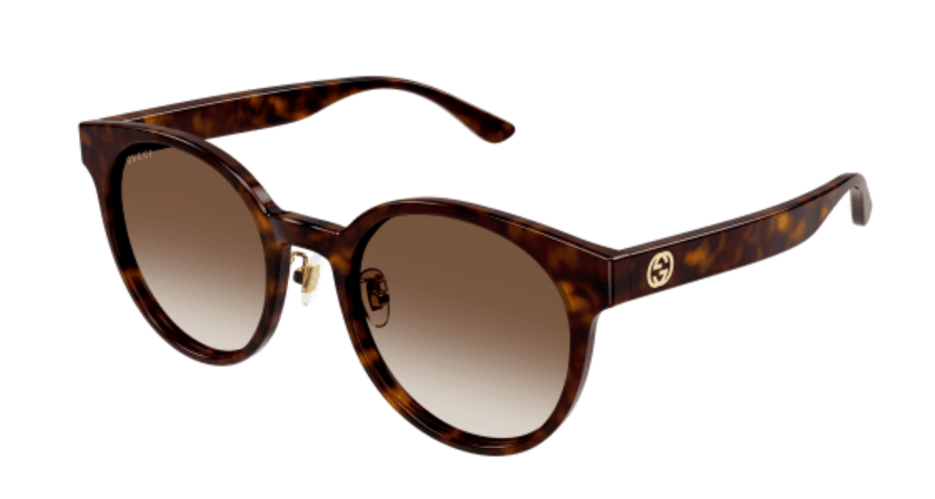 Gucci GG1339SK 003 Havana/Brown Soft Square Women's Sunglasses