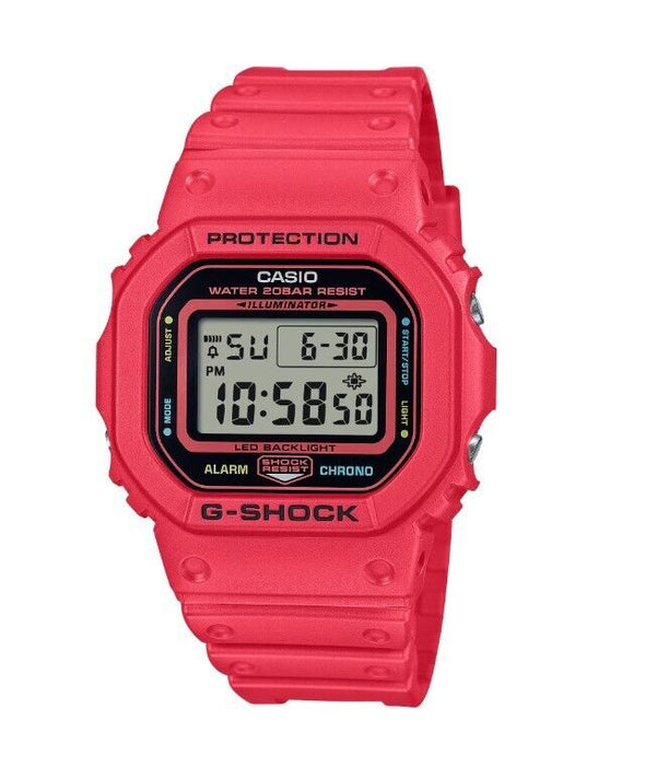 Casio G-Shock Digital 5600 Series Digital Dial Red Men's Watch DW5600EP-4