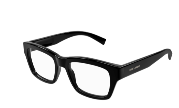 Saint Laurent SL 616 001 Black Round Men's Eyeglasses