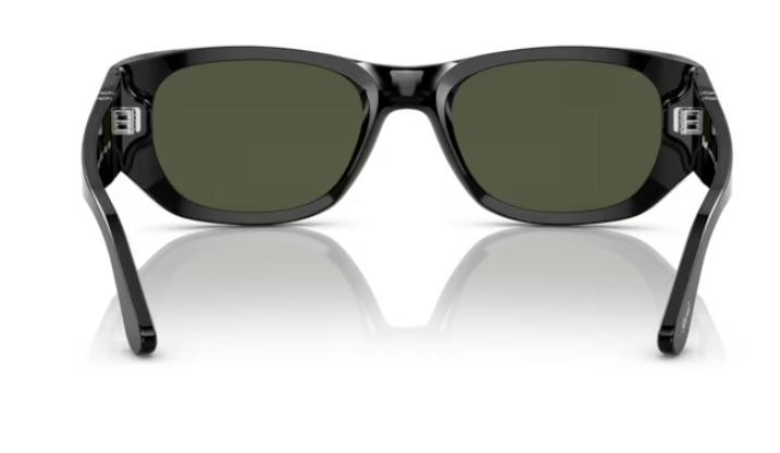 Persol 0PO3307S 95/31 Black/Green Oval Shaped Unisex Sunglasses