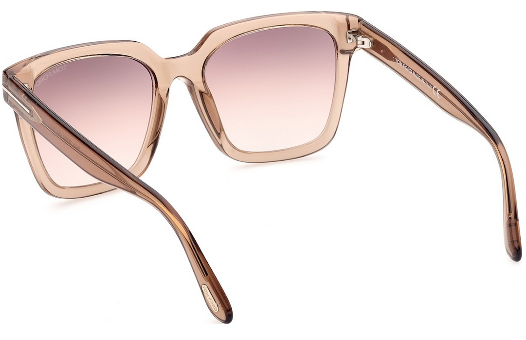 Tom Ford FT 0952 Selby 45G Transparent Brown/Sand Gold Mirrored Sunglasses