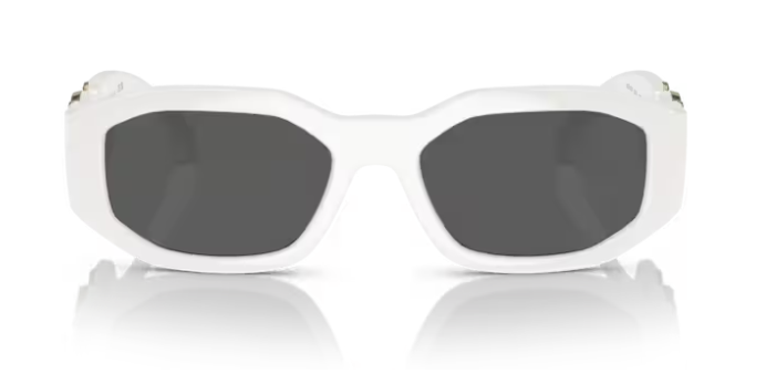 Versace 0VE4361 401/87 White/Dark Grey Square Men's Sunglasses