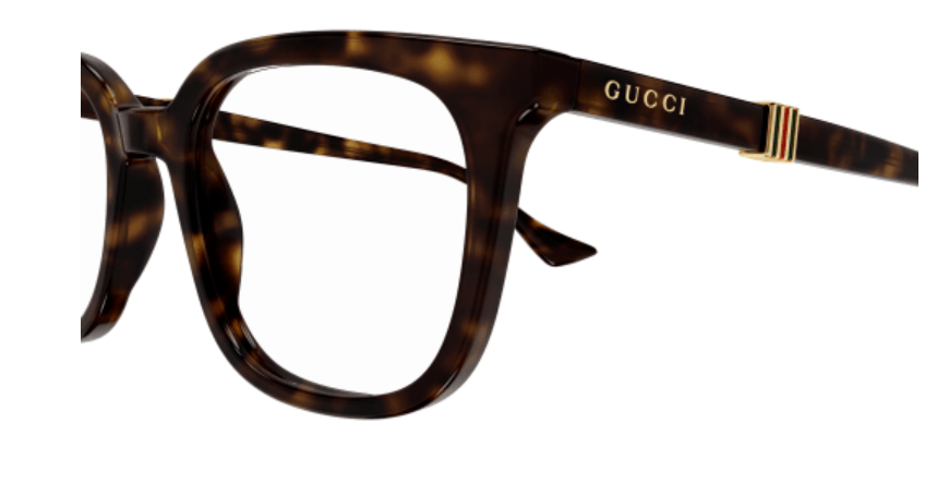 Gucci GG1497O 006 Havana Soft Square Men's Eyeglasses