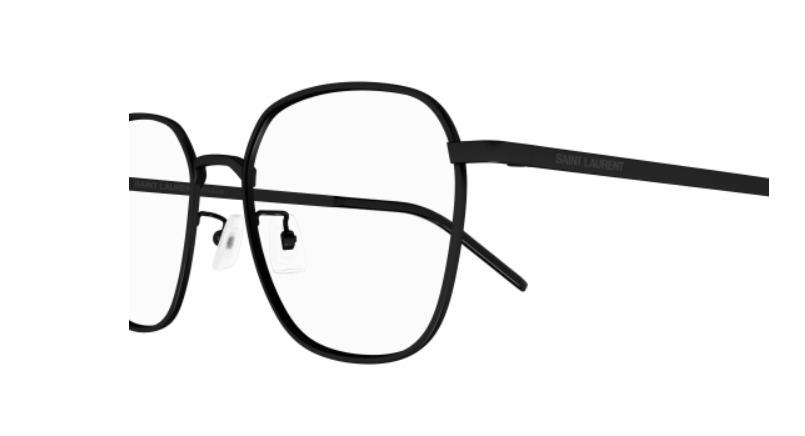 Saint Laurent SL 646/F 001 Black Round Women's Eyeglasses