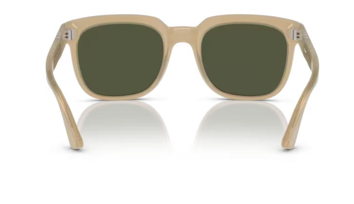 Persol 0PO3323S 116931 Opal beige/Green Square 53mm Men's Sunglasses