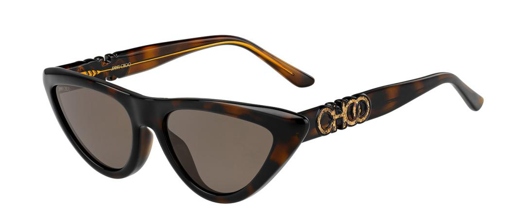 Jimmy Choo SPARKS/G/S 086/70 Havana/Brown Cat Eye's Women's Sunglasses