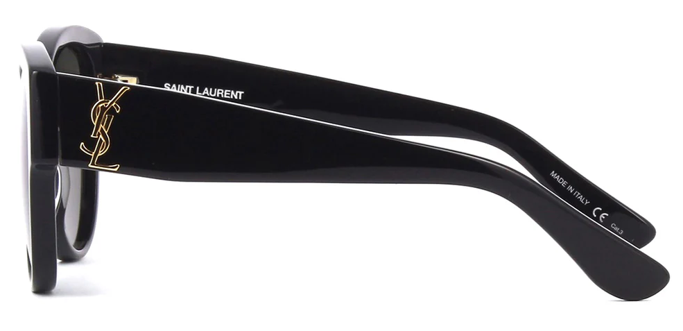 Saint Laurent SL M3-002 Black/Grey Oval Women Sunglasses