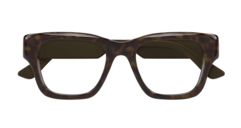 Gucci GG1669O 008 Havana/Brown Square Men's Eyeglasses