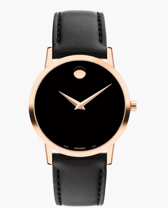 Movado Museum Classic Black/Rose Gold Dial Women's Watch 0607585