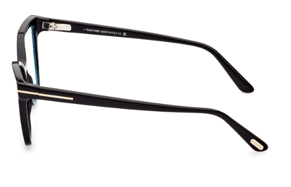 Tom Ford FT5812-B 001 Shiny Black / Clear Square Women's Eyeglasses