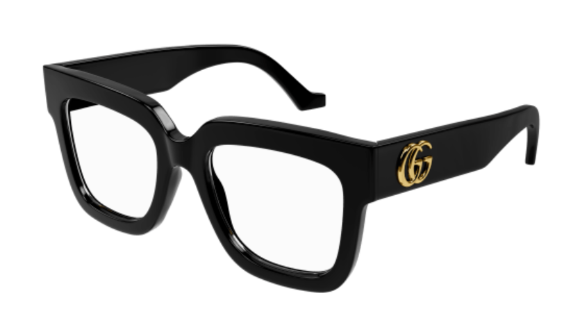 Gucci GG1549O 001 Black Oversized Square Women Eyeglasses