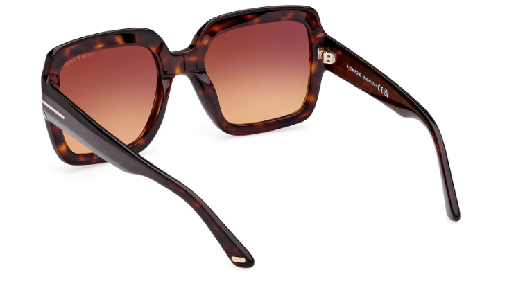 Tom Ford KAYA FT1082 52F Dark Havana/Brown Square Women's Sunglasses