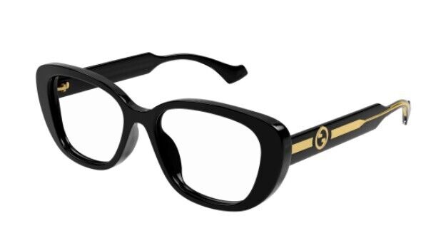 Gucci GG1559OK 001 Black Rounded Cat Eye Women's Eyeglasses