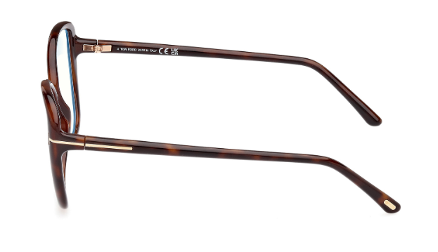 Tom Ford FT5907 052 Dark Havana / Clear Butterfly shaped Women's Eyeglasses