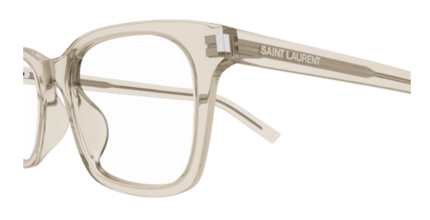 Saint Laurent SL 718 SLIM 004 Beige Rectangle Men's Eyeglasses