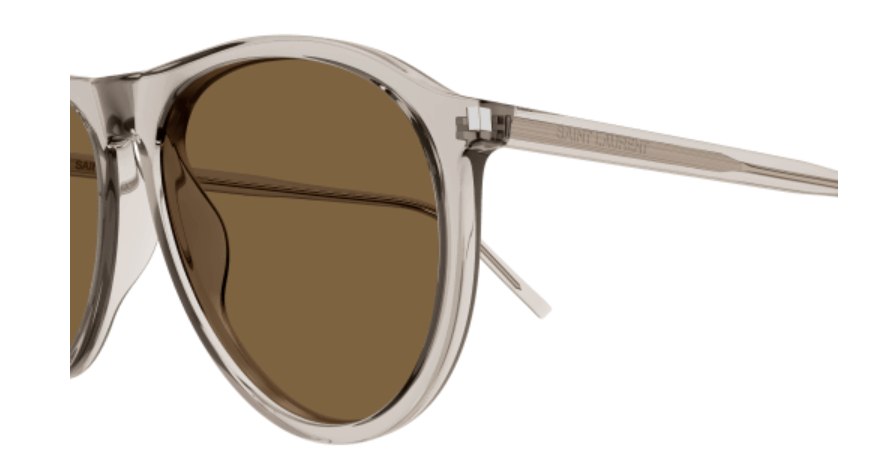 Saint Laurent SL 667 004 Beige/Brown Soft Square Men's Sunglasses