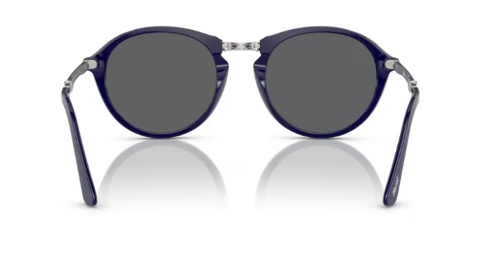 Persol OPO3237S 1144B1 Transparent Violet/Grey Round Men's Sunglasses