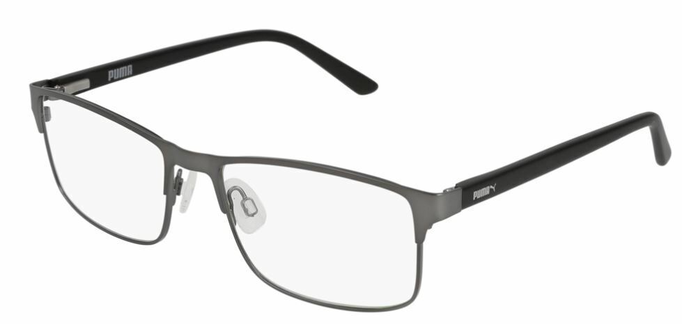 Puma PE0027O 001 Grey Black Rectangle Men's Eyeglasses