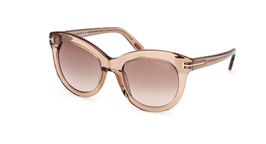 Tom Ford ODETTE FT1189 45F Shiny Light Brown/Gradient Brown Women's Sunglasses