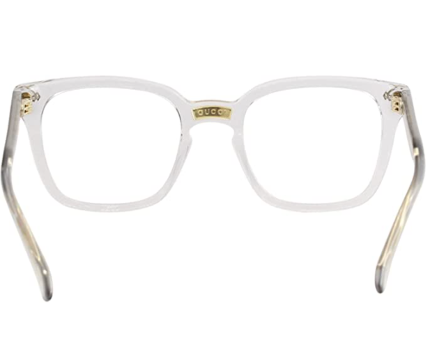 Gucci GG0184O 005 Transparent Grey Square 50 mm Unisex Eyeglasses