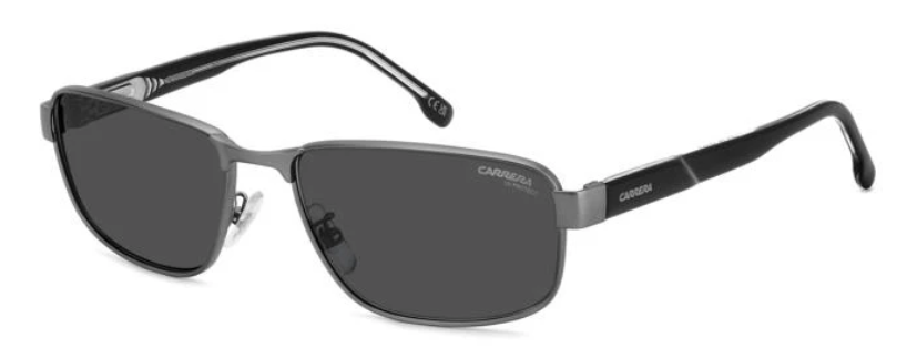 CARRERA C FLEX 09/G/S R-81 Matte Ruthenium/Grey Rectangle Men's Sunglasses