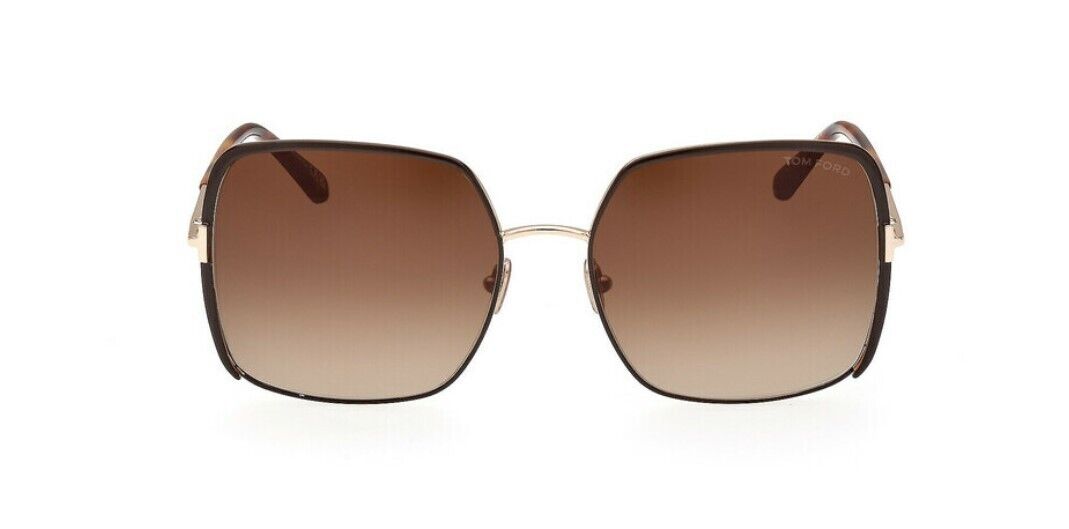 Tom Ford FT 1006 Raphaela 48F Shiny Rose Gold/Brown Gradient Women's  Sunglasses