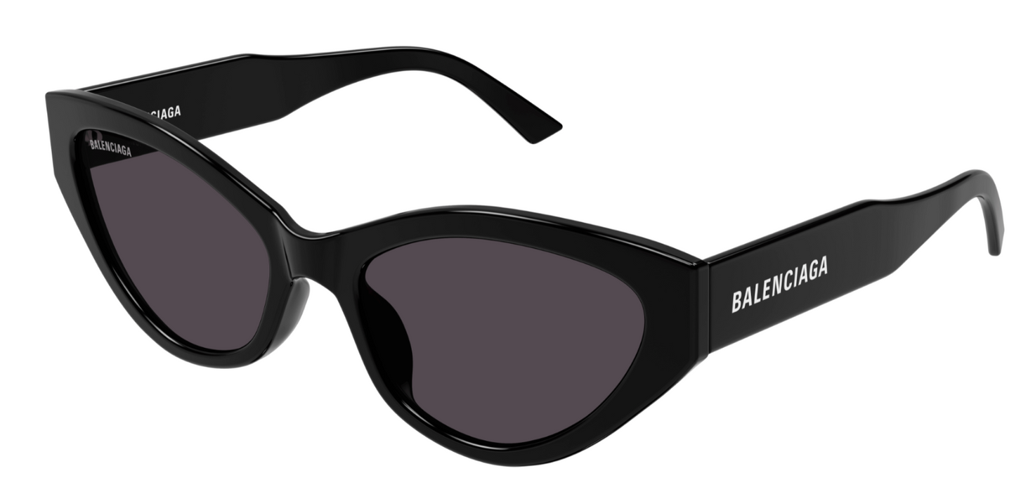 Balenciaga BB0306S-001 Black/Grey Cat-eye Women's Sunglasses