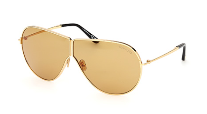 Tom Ford FT1158 30E Shiny Deep Gold/Yellow Oval Men's Sunglasses