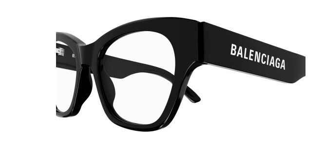 Balenciaga BB0263O 001 Black Cat-Eye Women's Eyeglasses