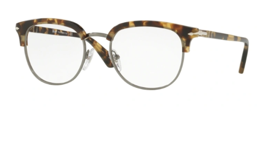 Persol 0PO 3105-V-M 1056 Havana/Clear Soft Square Men's Eyeglasses