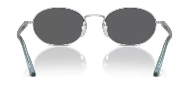 Persol 0PO1018S 518/B1 Silver/Dark Grey Oval 55 mm Women's Sunglasses