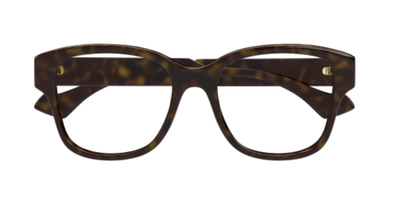 Gucci GG1775O 002 Havana Square Women's Eyeglasses