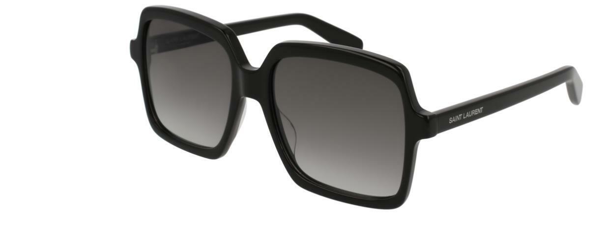 SAINT LAURENT SL 174 001 Black Square Round Women's Sunglasses