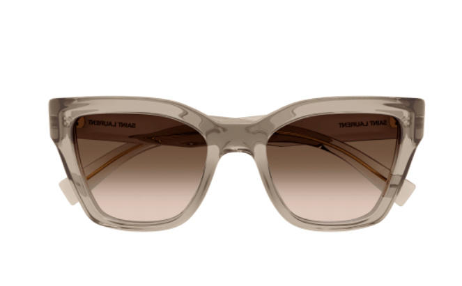 Saint Laurent SL 641 005 Yellow/ Brown Round Gradient Women's Sunglasses