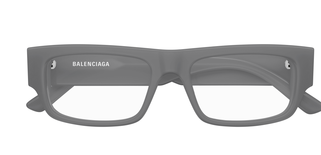 Balenciaga BB0304O 003 Grey Rectangular Women's Eyeglasses