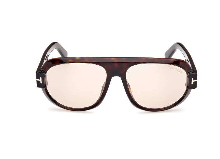 Tom Ford BLAKE 02 FT1102 52E Dark Havana/Brown Soft Round Men's Sunglasses