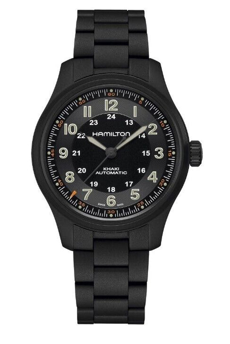 Hamilton Khaki Field Titanium Auto Black Dial Round Men's Watch H70665130