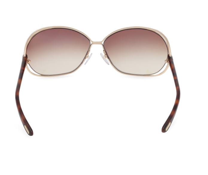 Tom Ford CARLA FT0157 28F Brown/Gradient Oval Women's Sunglasses