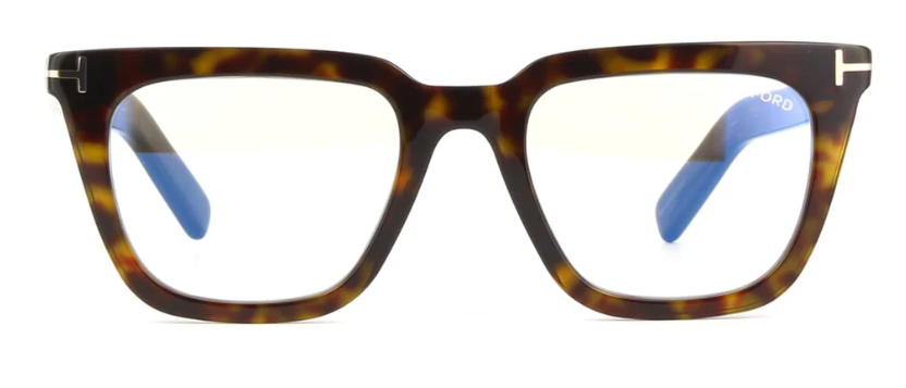 Tom Ford FT5963-B 052 Dark Havana/Dark Havana Square Women's Eyeglasses