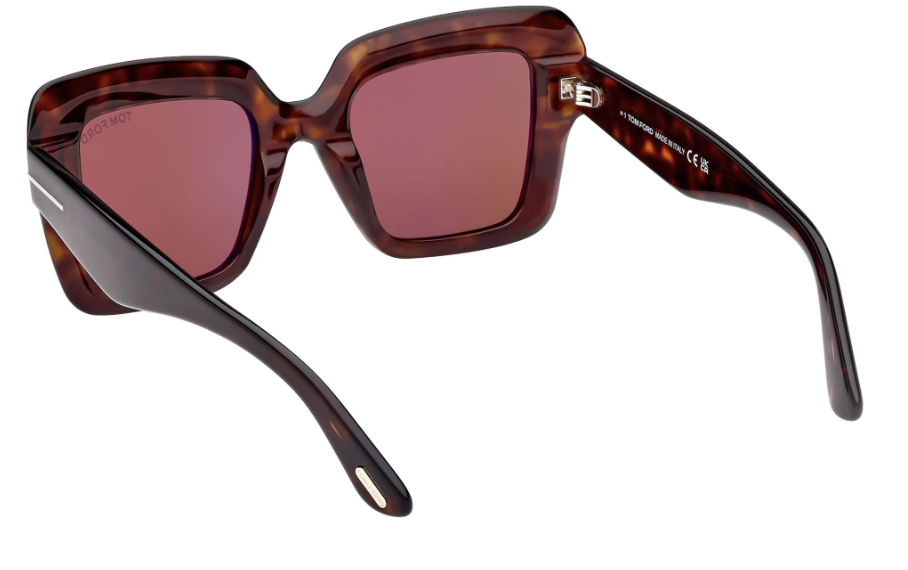 Tom Ford Esme FT1157 52J Women's Dark Havana/Brown Square Sunglasses