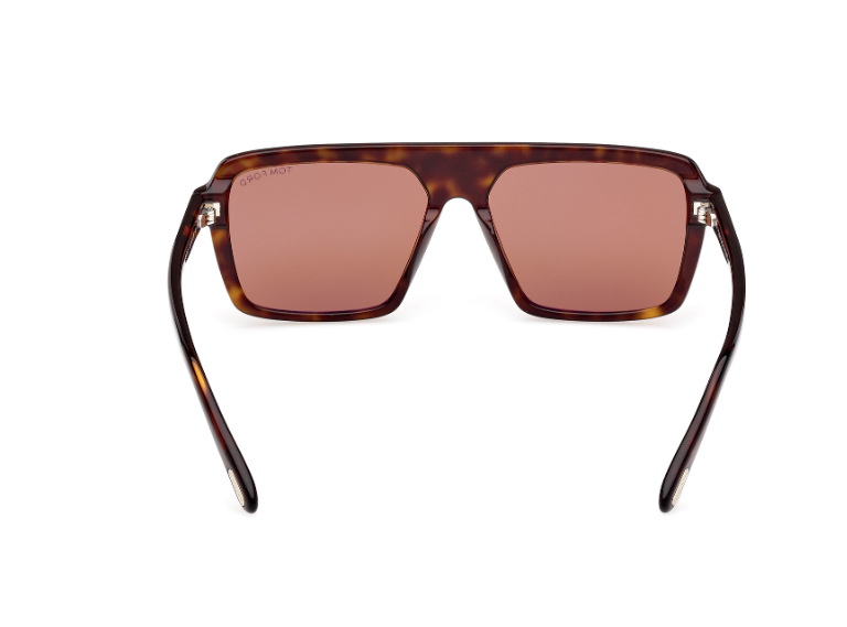 Tom Ford VINCENT FT1176 52E Dark Havana/Brown Oversized Square Men's Sunglasses