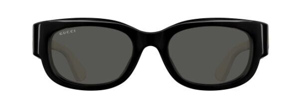 Gucci GG1667SK 001 Black/Grey Soft Cat-Eye Women's Sunglasses