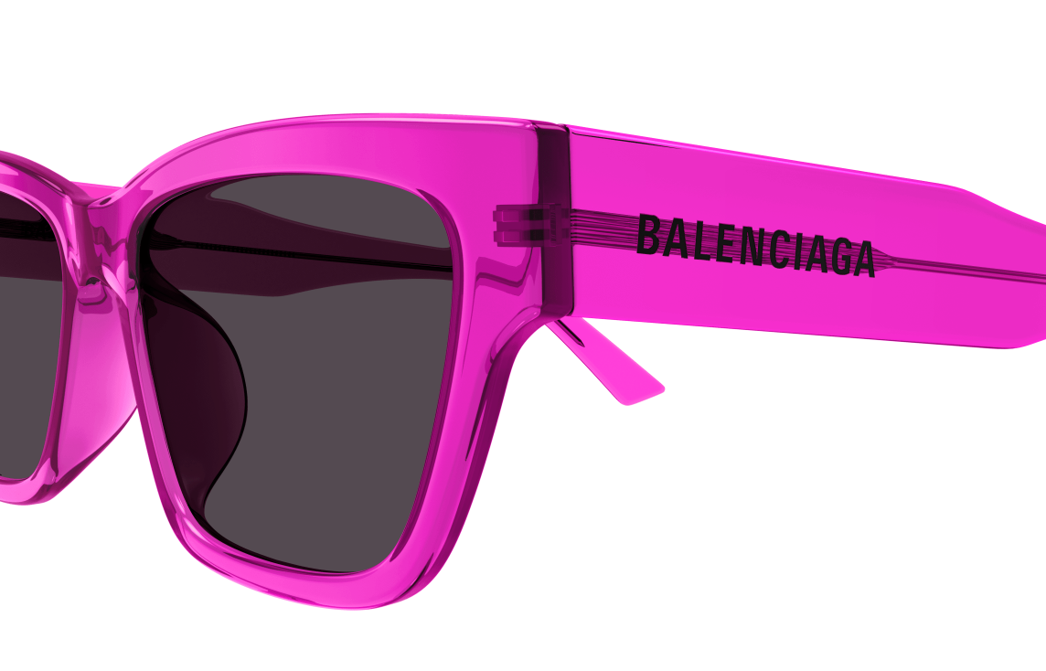 Balenciaga BB0307SA-005 Fuchsia/Grey Squared Women's Sunglasses