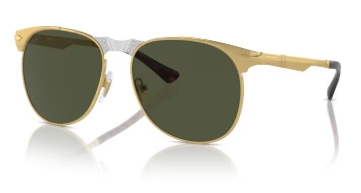 Persol 0PO1016S 515/31 Gold / Green Square 57mm Men's Sunglasses