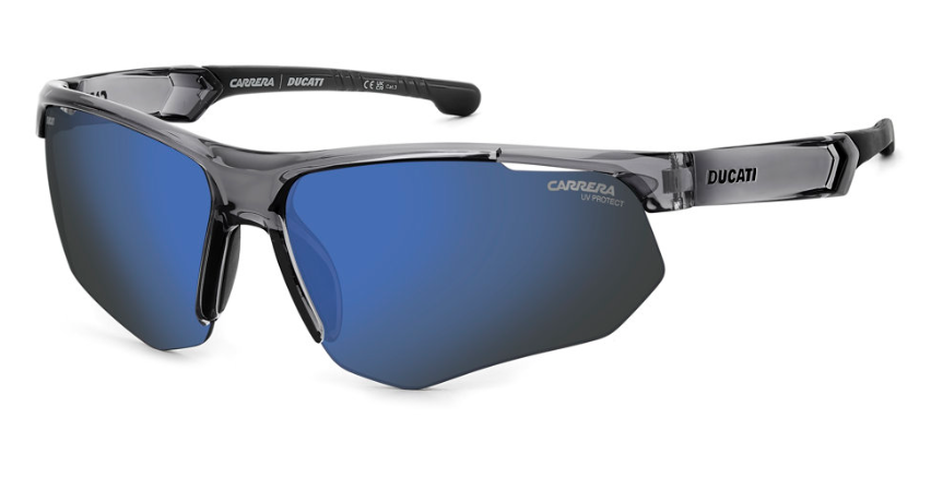 Carrera Ducati Carduc 044/S R6S Grey Black/Blue Rectangle Men's Sunglasses