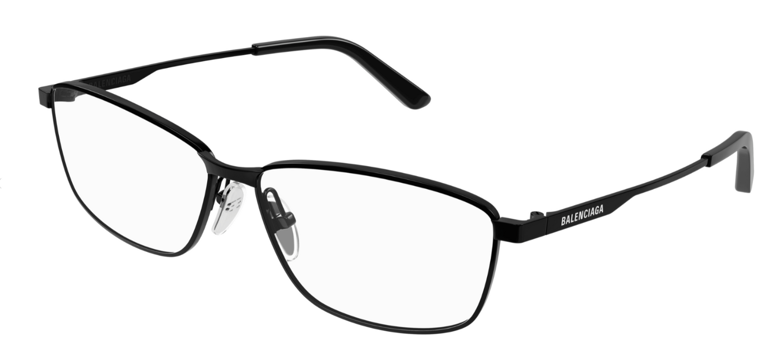 Balenciaga BB0283O 001 Black Squared Men's Eyeglasses