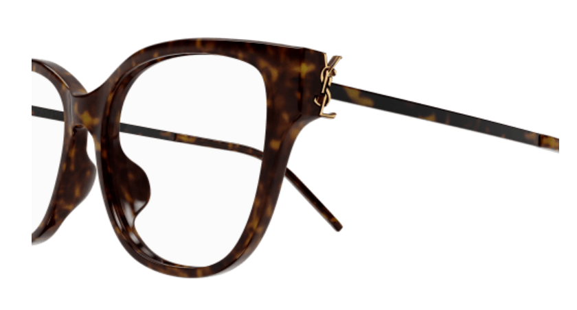 Saint Laurent SL M48O B/F 003 Havana/Gold Hinge Combi Metal Women's Eyeglasses