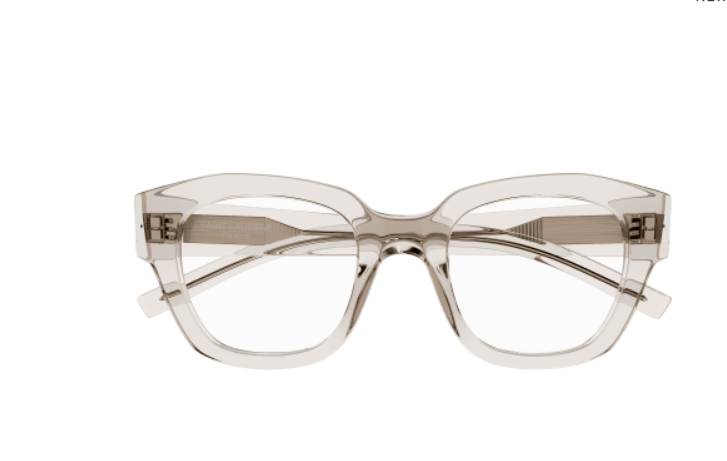 Saint Laurent SL 640 004 Beige Oversize Square Women's Eyeglasses