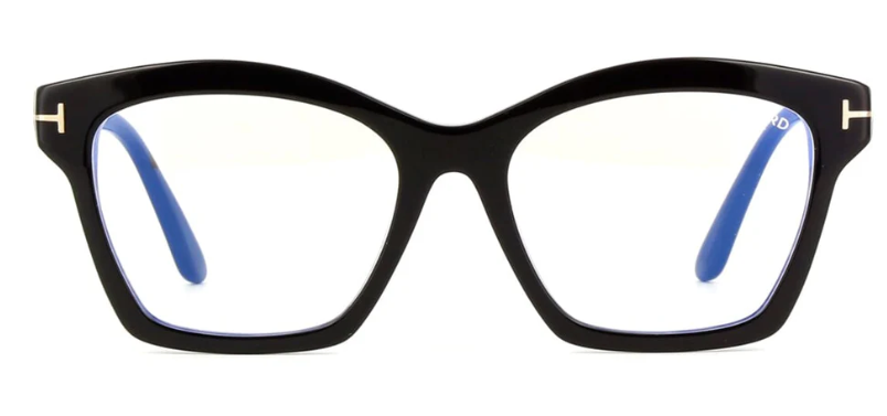 Tom Ford FT5965-B 001 Shiny Black/Shiny Black Square Women's Eyeglasses